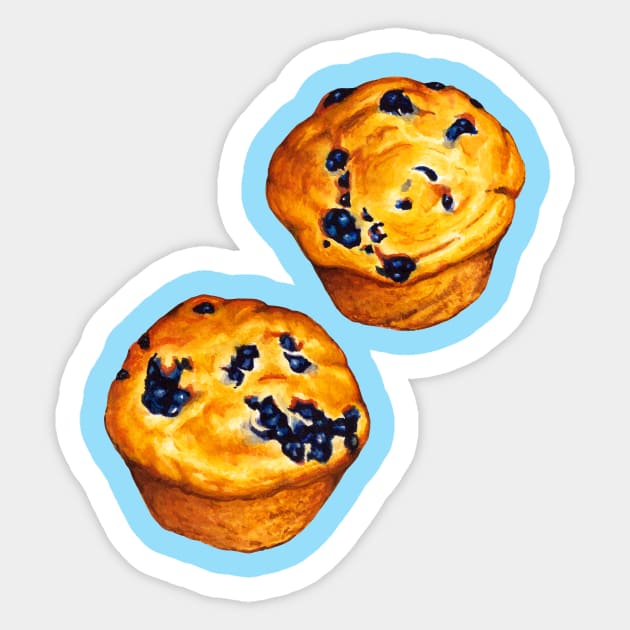 Blueberry Muffin Sticker by KellyGilleran